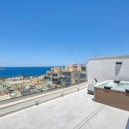 아파트 New - Stylish 2br Penthouse With Terrace, Seaview & Private Jacuzzi By Sf Homes 12 세인트폴스베이