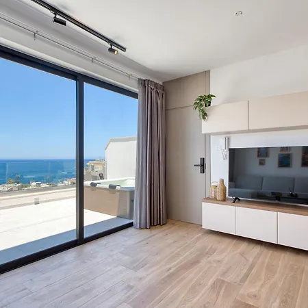 아파트 New - Stylish 2br Penthouse With Terrace, Seaview & Private Jacuzzi By Sf Homes 12